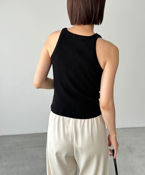 CANAL JEAN（キャナルジーン）の「El mar　ランダムリブタンクトップ（タンクトップ・レディース・ブラック/レッド・ONE SIZE）」の16枚目の写真