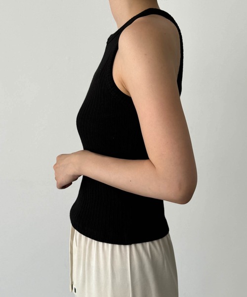 CANAL JEAN（キャナルジーン）の「El mar　ランダムリブタンクトップ（タンクトップ・レディース・ブラック/レッド・ONE SIZE）」の19枚目の写真