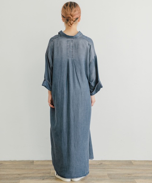 ITEMS URBANRESEARCH（アイテムズ アーバンリサーチ）の「テンセルデニムワンピース（ワンピース・レディース・ネイビー/ブルー・FREE）」の14枚目の写真