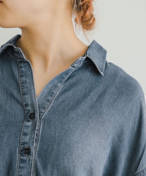 ITEMS URBANRESEARCH（アイテムズ アーバンリサーチ）の「テンセルデニムワンピース（ワンピース・レディース・ネイビー/ブルー・FREE）」の15枚目の写真