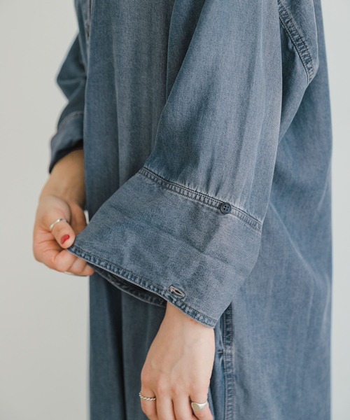 ITEMS URBANRESEARCH（アイテムズ アーバンリサーチ）の「テンセルデニムワンピース（ワンピース・レディース・ネイビー/ブルー・FREE）」の17枚目の写真