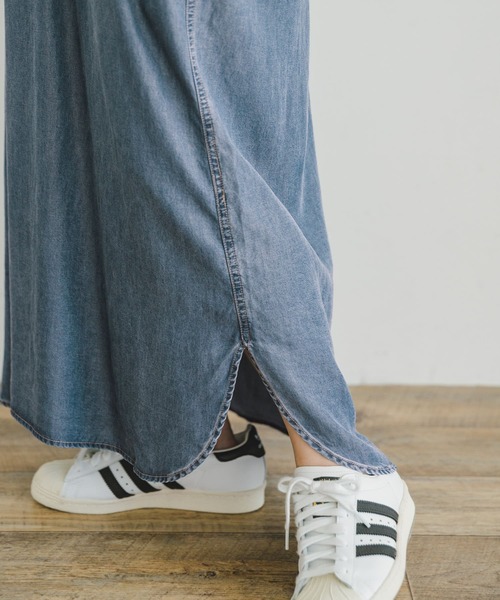 ITEMS URBANRESEARCH（アイテムズ アーバンリサーチ）の「テンセルデニムワンピース（ワンピース・レディース・ネイビー/ブルー・FREE）」の19枚目の写真