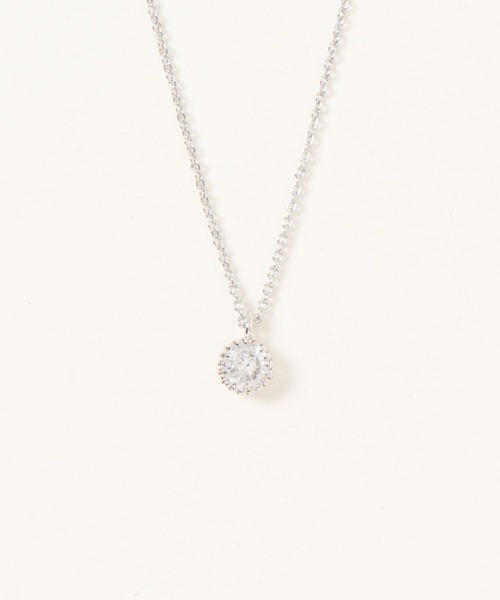 iso（イソ）の「一粒ビジューネックレス（ネックレス・レディース・ゴールド/シルバー・FREE）」の3枚目の写真