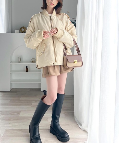 Java（ジャバ）の「《Javaジャバコラボ》カジュアル派のマストアイテム。オーバーサイズ ミリタリーMA-1アウター（MA-1・レディース・カーキ/アイボリー/ブラック/ベージュ・LARGE/MEDIUM/SMALL/X-LARGE）」の20枚目の写真