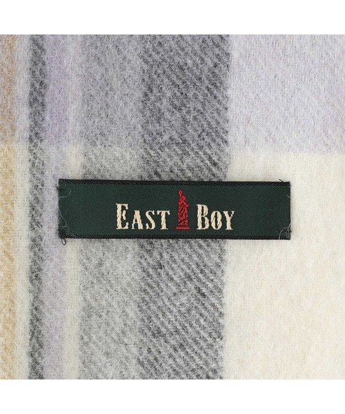 EASTBOY(イーストボーイ)の「マフラー チェック 【ミルキーグレープ女神】通学 スクール(マフラー・キッズ・ホワイト系・F)」の4枚目の写真
