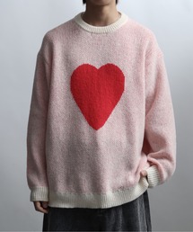 Art re A select（アトリエセレクト）の「総柄モヘアライクニットクルーネックセーター（ニット/セーター）」