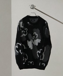 Art re A select（アトリエセレクト）の「総柄モヘアライクニットクルーネックセーター（ニット/セーター）」