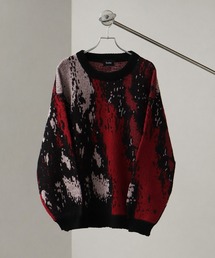 Art re A select（アトリエセレクト）の「総柄モヘアライクニットクルーネックセーター（ニット/セーター）」