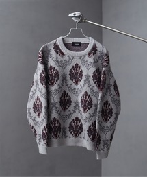 Art re A select（アトリエセレクト）の「総柄モヘアライクニットクルーネックセーター（ニット/セーター）」