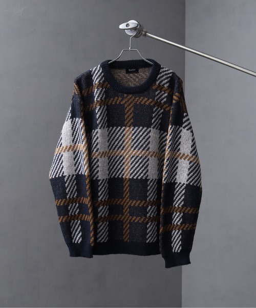 総柄モヘアライクニットクルーネックセーター（ニット/セーター）｜Art