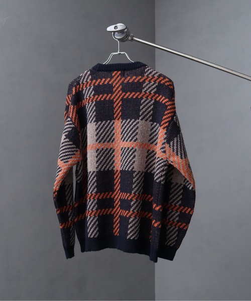 アトリエgg ニット　サイズ３ セール】総柄モヘアライクニットクルーネックセーター（ニット