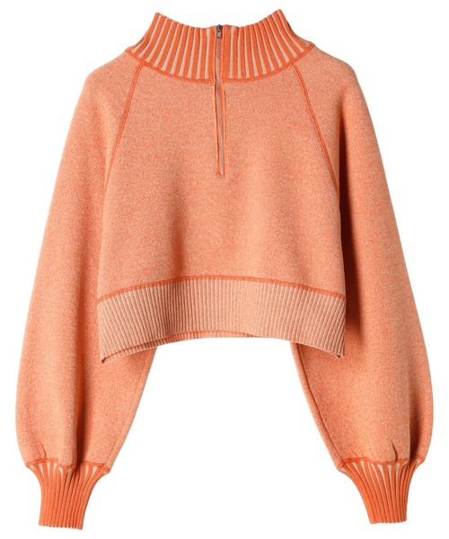 KBF(ケイビーエフ)の「KBF2wayクロップドスウェットライクプルオーバー(スウェット・レディース・オレンジ/チャコールグレー/グリーン・FREE)」の7枚目の写真