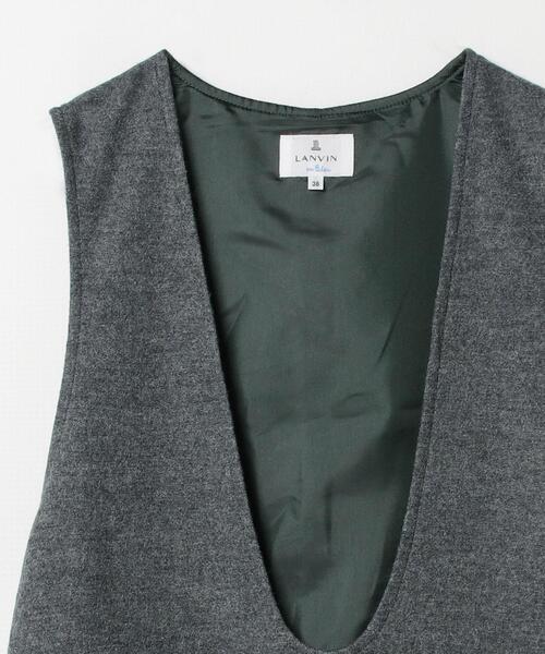 LANVIN en Bleu(ランバンオンブルー)の「Uネックノースリーブワンピース(ワンピース・レディース・ブラック/チャコールグレー・36/38)」の11枚目の写真