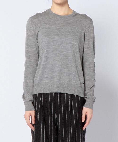 Drawer（ドゥロワー）の「DRAWER ICON クルーネック（ニット/セーター・レディース・ライトグレー/ベージュ/レッド・2/1）」の4枚目の写真