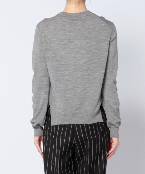 Drawer（ドゥロワー）の「DRAWER ICON クルーネック（ニット/セーター・レディース・ライトグレー/ベージュ/レッド・2/1）」の6枚目の写真