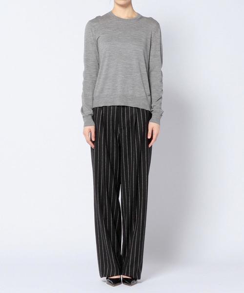 Drawer（ドゥロワー）の「DRAWER ICON クルーネック（ニット/セーター・レディース・ライトグレー/ベージュ/レッド・2/1）」の7枚目の写真