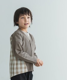 pairmanon（ペアマノン）の「【ふんわりワッフル】ドッキングVネック長袖 カーディガン（カーディガン/ボレロ・キッズ）」