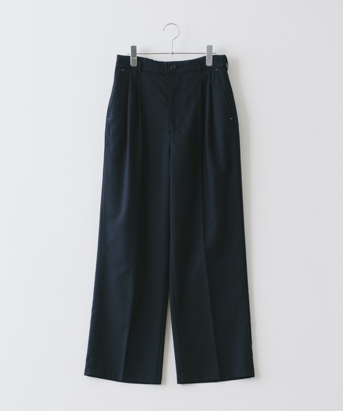 WHIMSIC（ウィムジック）の「【UNISEX/サイズ展開あり/SETUP対応】パイピングドレスパンツ（スラックス・メンズ・グレー/ネイビー・2/1）」の3枚目の写真