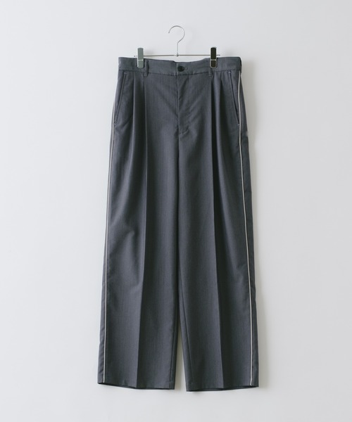 WHIMSIC（ウィムジック）の「【UNISEX/サイズ展開あり/SETUP対応】パイピングドレスパンツ（スラックス・メンズ・グレー/ネイビー・2/1）」の11枚目の写真