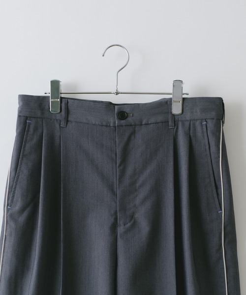 WHIMSIC（ウィムジック）の「【UNISEX/サイズ展開あり/SETUP対応】パイピングドレスパンツ（スラックス・メンズ・グレー/ネイビー・2/1）」の13枚目の写真
