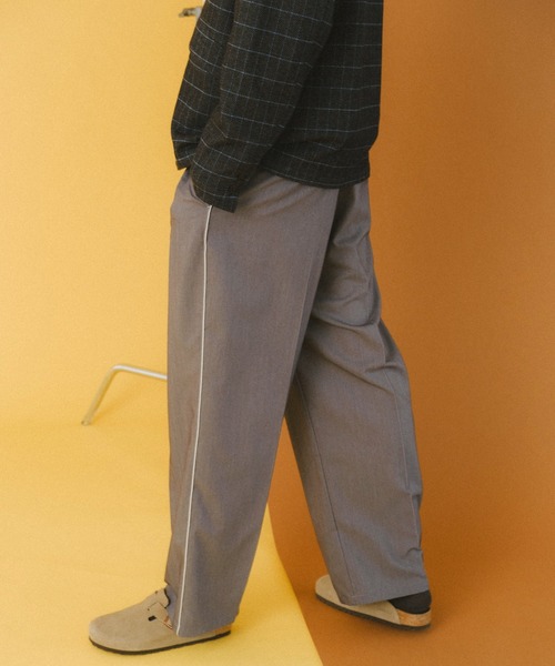 WHIMSIC（ウィムジック）の「【UNISEX/サイズ展開あり/SETUP対応】パイピングドレスパンツ（スラックス・メンズ・グレー/ネイビー・2/1）」の21枚目の写真