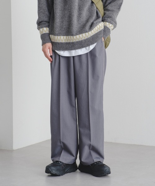 WHIMSIC（ウィムジック）の「【UNISEX/サイズ展開あり/SETUP対応】パイピングドレスパンツ（スラックス・メンズ・グレー/ネイビー・2/1）」の16枚目の写真