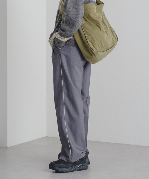 WHIMSIC（ウィムジック）の「【UNISEX/サイズ展開あり/SETUP対応】パイピングドレスパンツ（スラックス・メンズ・グレー/ネイビー・2/1）」の17枚目の写真