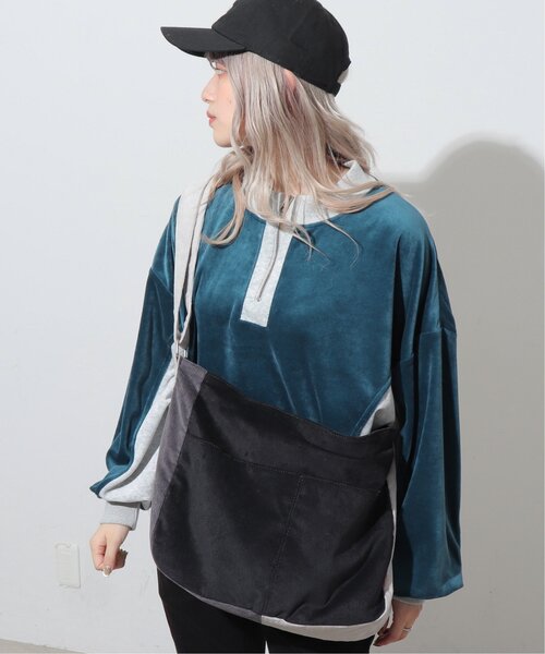 DOUBLE NAME（ダブルネーム）の「コーデュロイBIGショルダーバッグ（ショルダーバッグ・レディース・ブラック/カーキ/ベージュ・FREE）」の9枚目の写真