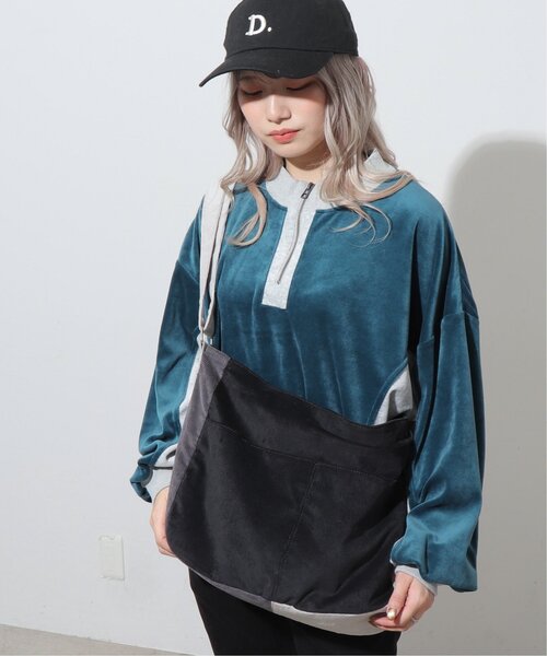 DOUBLE NAME（ダブルネーム）の「コーデュロイBIGショルダーバッグ（ショルダーバッグ・レディース・ブラック/カーキ/ベージュ・FREE）」の12枚目の写真