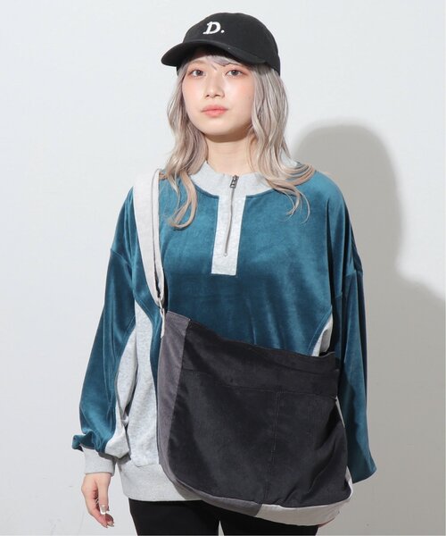 DOUBLE NAME（ダブルネーム）の「コーデュロイBIGショルダーバッグ（ショルダーバッグ・レディース・ブラック/カーキ/ベージュ・FREE）」の13枚目の写真