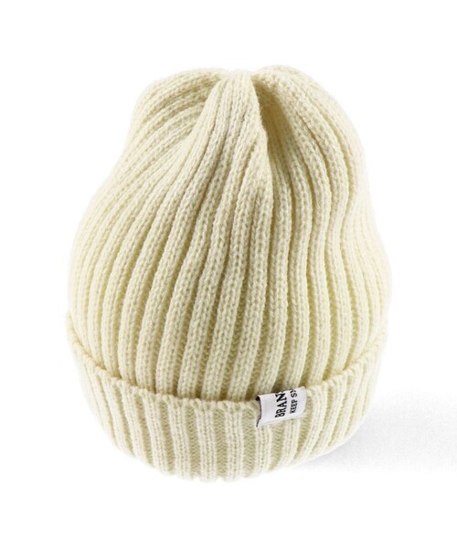 BRANSHES（ブランシェス）の「シンプルニットワッチ（ニットキャップ/ビーニー・キッズ・オレンジ/グリーン/ブラック/杢グレー/アイボリー・M/S/L）」の2枚目の写真