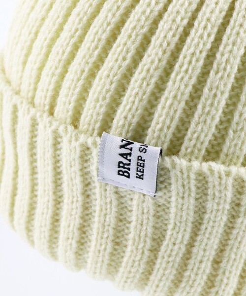 BRANSHES（ブランシェス）の「シンプルニットワッチ（ニットキャップ/ビーニー・キッズ・オレンジ/グリーン/ブラック/杢グレー/アイボリー・M/S/L）」の9枚目の写真