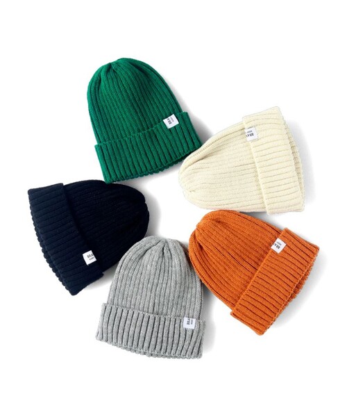 BRANSHES（ブランシェス）の「シンプルニットワッチ（ニットキャップ/ビーニー・キッズ・オレンジ/グリーン/ブラック/杢グレー/アイボリー・M/S/L）」の6枚目の写真