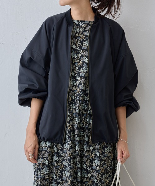 BEARDSLEY（ビアズリー）の「ドルマンボリュームブルゾン（ミリタリージャケット・レディース・ブラック/カーキ・FREE）」の12枚目の写真