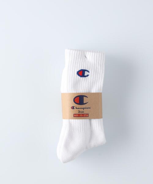 Champion(チャンピオン)の「Champion(チャンピオン)【3足セット】ハーフパイルムジロングソックス(ソックス/靴下・メンズ・オフホワイト/ブラック・M/L)」の18枚目の写真
