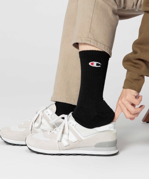 Champion(チャンピオン)の「【Champion】ハーフパイル3ソックスRムジ(ソックス/靴下・メンズ・オフホワイト/ブラック・M/L)」の16枚目の写真