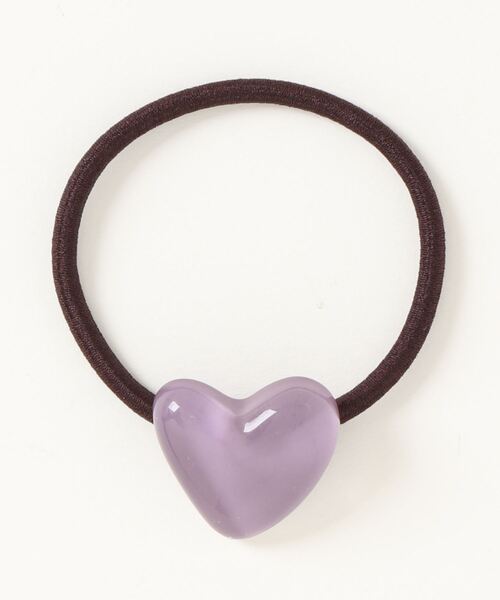 Fun & Daily（ファンアンドデイリー）の「F&D : カラーハートヘアゴム（ヘアゴム・レディース・ベージュ/パープル/アイボリー/イエロー/オレンジ/ブルー・FREE）」の4枚目の写真