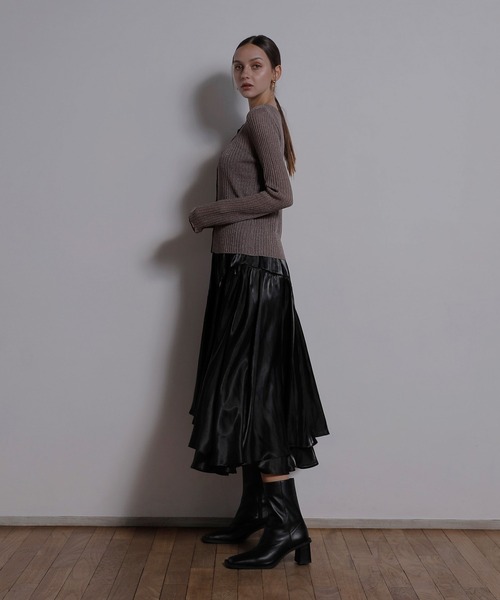 MIELI INVARIANT（ミエリインヴァリアント）の「Glitter Sheer Knit Cardigan（カーディガン/ボレロ・レディース・モカ/ベージュ系その他/ブラック・FREE）」の13枚目の写真