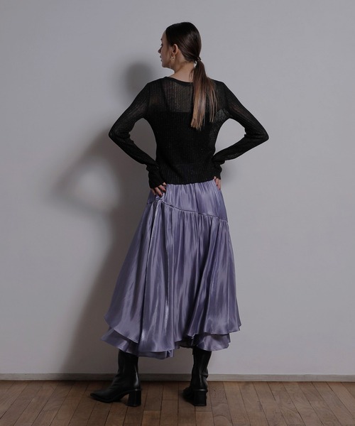 MIELI INVARIANT（ミエリインヴァリアント）の「Glitter Sheer Knit Cardigan（カーディガン/ボレロ・レディース・モカ/ベージュ系その他/ブラック・FREE）」の22枚目の写真