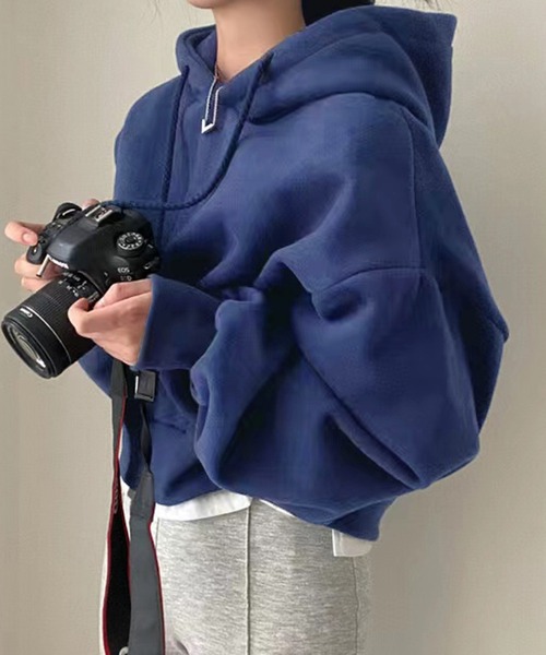 LAFFMO（ラフモ）の「ボリュームスリーブフーディー（パーカー・レディース・ダークグレー/ベージュ/グリーン/ネイビー・F）」の22枚目の写真