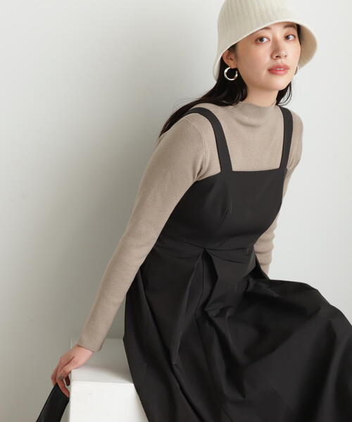 N.（N. Natural Beauty Basic）（エヌエヌナチュラルビューティーベーシック）の「◆ウォームアップリブハイネックニット（ニット/セーター・レディース・グレイッシュベージュ/オフホワイト/ブラック・MEDIUM）」の21枚目の写真