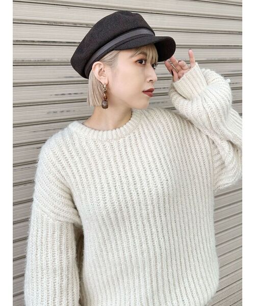 MURUA（ムルーア）の「ウールライクマリンキャップ（キャップ・レディース・ブラウン/ブラック・FREE）」の17枚目の写真