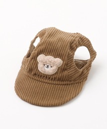 moncheri（モンシェリ）の「くまさん刺繍コーデュロイキャップ / 犬服 / ドッグウェア（ペットウェア・キッズ）」