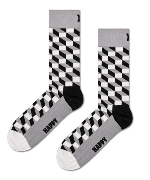 Happy Socks Classic Black & White Gift Box クルーソックス 4足組 ギフトセット 10203513(ソックス/靴下)|Happy Socks(ハッピーソックス) Happy Socks Classic Black & White Gift Box クルーソックス 4足組 ギフトセット 10203513(ソックス/靴下)|Happy Socks(ハッピーソックス)