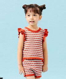 B:MING by BEAMS（ビーミングバイビームス）の「B:MING by BEAMS / マルチボーダー ニット ベスト（90～140cm）（ベスト）」