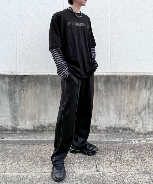 Figments(フィグメンツ)の「パイピングジャージパンツ(その他パンツ・レディース・グレー/ブラック・MEDIUM/LARGE)」の3枚目の写真