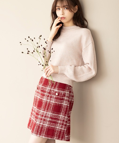 MISCH MASCH（ミッシュマッシュ）の「■2023秋冬新作■スパンコール糸ニット/MM348306（ニット/セーター・レディース・ライトブルー/ベージュ/ピンク/ホワイト・ﾌﾘ-）」の10枚目の写真