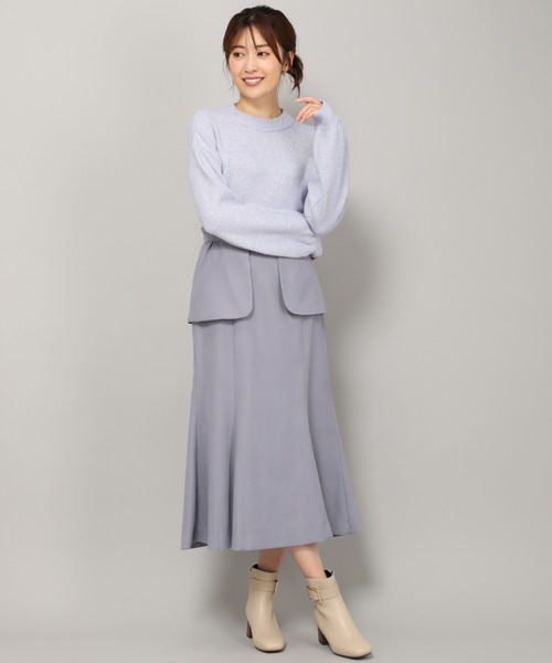 MISCH MASCH（ミッシュマッシュ）の「■2023秋冬新作■スパンコール糸ニット/MM348306（ニット/セーター・レディース・ライトブルー/ベージュ/ピンク/ホワイト・ﾌﾘ-）」の15枚目の写真