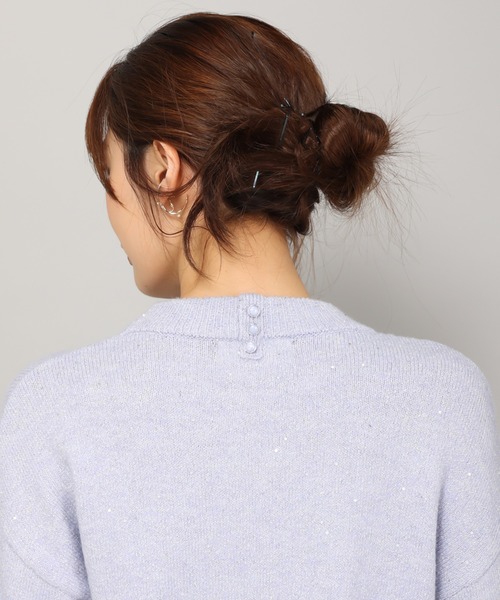 MISCH MASCH（ミッシュマッシュ）の「■2023秋冬新作■スパンコール糸ニット/MM348306（ニット/セーター・レディース・ライトブルー/ベージュ/ピンク/ホワイト・ﾌﾘ-）」の21枚目の写真