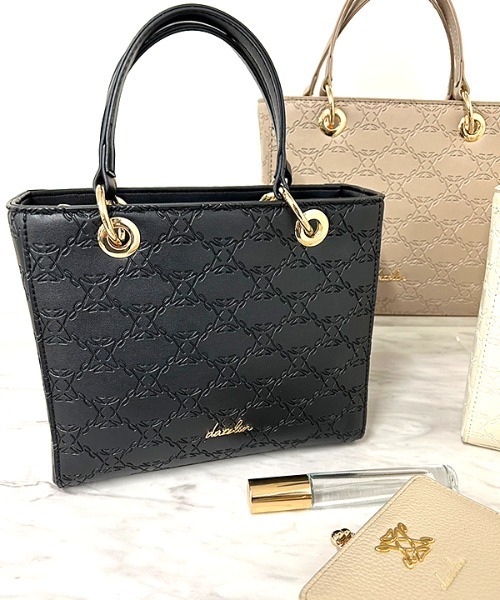 dazzlin(ダズリン)の「dazzlin/ダズリン エンボス リングアクセント ハンドバッグ(ハンドバッグ・レディース・ベージュ系その他/ブラック/アイボリー・FREE)」の12枚目の写真